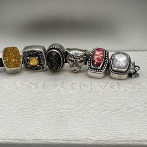 “On the Prowl” LORI BONN ” Sterling & Gemstones SLIDE ON Charms Bracelet!